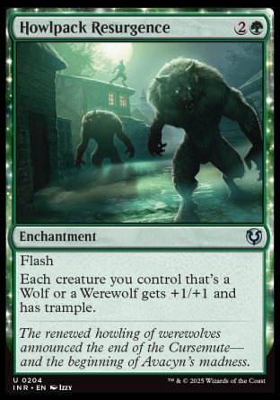 (204) Magic The Gathering Innistrad Remastered Single: Howlpack Resurgence  Uncommon