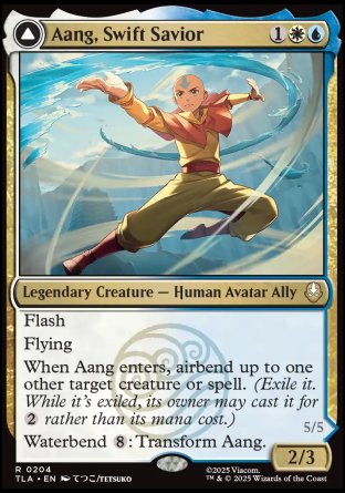 (204) Magic The Gathering Magic: The Gathering | Avatar: The Last Airbender: Promos Single: Aang, Swift Savior // Aang and La, Ocean's Fury  Rare