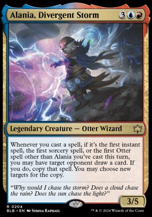 (204) Magic The Gathering Bloomburrow Single: Alania, Divergent Storm Holo Rare
