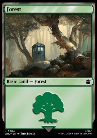 (204) Magic The Gathering Universes Beyond: Doctor Who Single: Forest (V.1) Holo Land