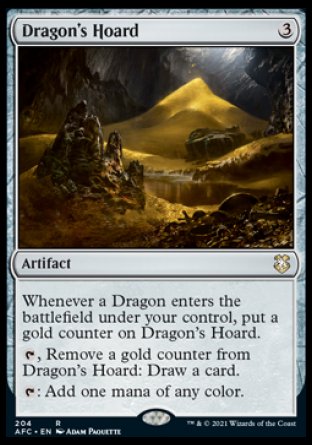 (204) Magic The Gathering Commander: Adventures in the Forgotten Realms Single: Dragon's Hoard  Rare
