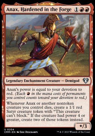 (204) Magic The Gathering Commander Masters Single: Anax, Hardened in the Forge  Uncommon