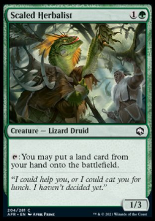 (204) Magic The Gathering Adventures in the Forgotten Realms Single: Scaled Herbalist  Common