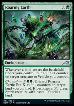 (204) Magic The Gathering Kamigawa: Neon Dynasty Single: Roaring Earth  Uncommon