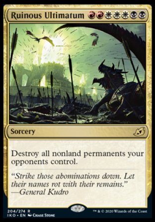 (204) Magic The Gathering Ikoria: Lair of Behemoths: Promos Single: Ruinous Ultimatum (V.2)  Rare