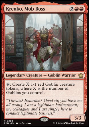 (204) Magic The Gathering Magic: The Gathering Foundations Single: Krenko, Mob Boss  Rare