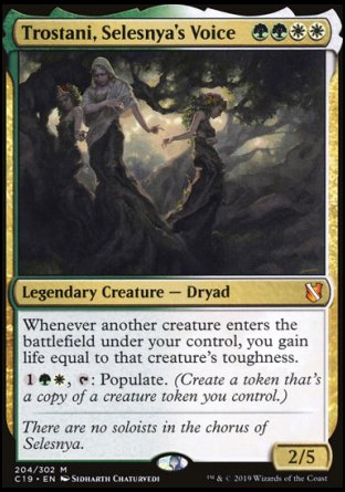 (204) Magic The Gathering Commander 2019 Single: Trostani, Selesnya's Voice Holo Mythic