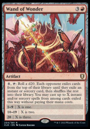 (204) Magic The Gathering Commander Legends: Battle for Baldur's Gate Single: Wand of Wonder  Rare