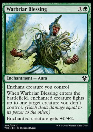 (204/254) Magic The Gathering Theros Beyond Death Single: Warbriar Blessing  Common