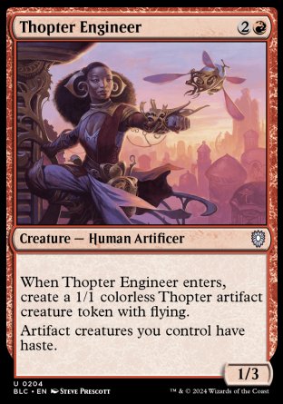 (204) Magic The Gathering Commander: Bloomburrow Single: Thopter Engineer  Uncommon