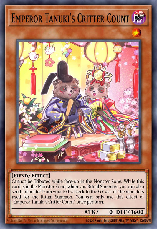 (156) YuGiOh TCG MP24: 25th Anniversary Tin: Dueling Mirrors Single: Emperor Tanuki's Critter Count  Ultra Rare