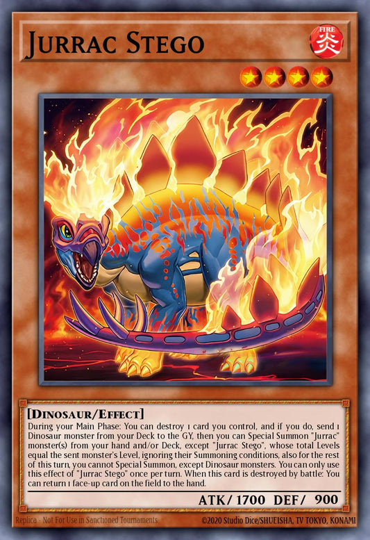(017) YuGiOh TCG BLMM: Battles of Legend: Monster Mayhem Single: Jurrac Stego  Ultra Rare