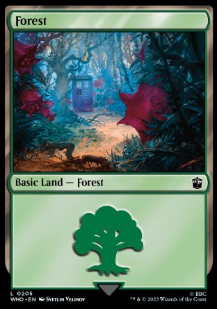 (205) Magic The Gathering Universes Beyond: Doctor Who Single: Forest (V.2) Holo Land