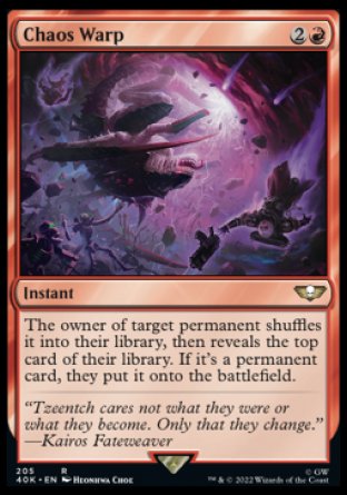 (205) Magic The Gathering Universes Beyond: Warhammer 40000 Single: Chaos Warp  Rare