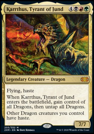 (205/332) Magic The Gathering Double Masters Single: Karrthus, Tyrant of Jund Holo Mythic