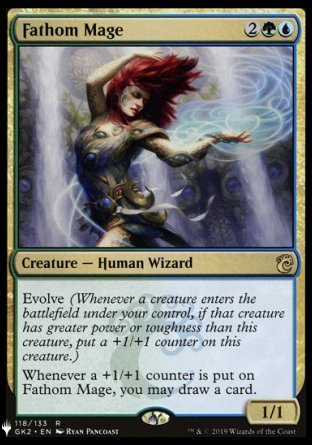 (118) Magic The Gathering The List Single: Fathom Mage  Rare