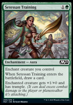 (205) Magic The Gathering Core 2021 Single: Setessan Training Holo Common