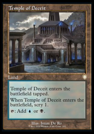 (205) Magic The Gathering Commander: The Brothers' War Single: Temple of Deceit  Rare