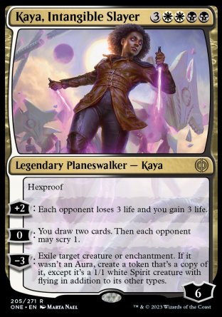 (205) Magic The Gathering Phyrexia: All Will Be One Single: Kaya, Intangible Slayer Holo Rare