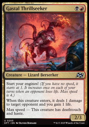 (205) Magic The Gathering Aetherdrift Single: Gastal Thrillseeker  Uncommon