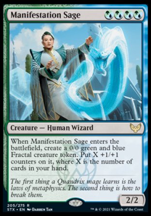 (205) Magic The Gathering Strixhaven: School of Mages Single: Manifestation Sage  Rare