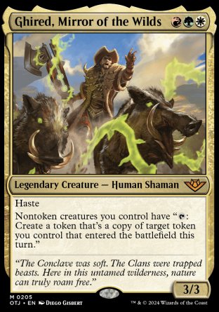 (205) Magic The Gathering Outlaws of Thunder Junction Single: Ghired, Mirror of the Wilds  Mythic
