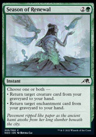 (205) Magic The Gathering Kamigawa: Neon Dynasty Single: Season of Renewal  Common