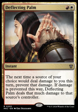 (205) Magic The Gathering Commander: Murders at Karlov Manor Single: Deflecting Palm  Rare