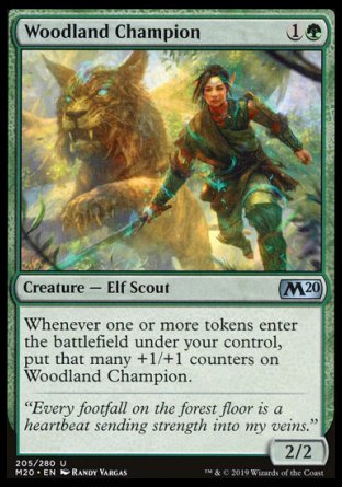 (205/280) Magic The Gathering Core 2020 Single: Woodland Champion Holo Uncommon