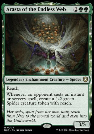 (205) Magic The Gathering Commander: Bloomburrow Single: Arasta of the Endless Web  Rare