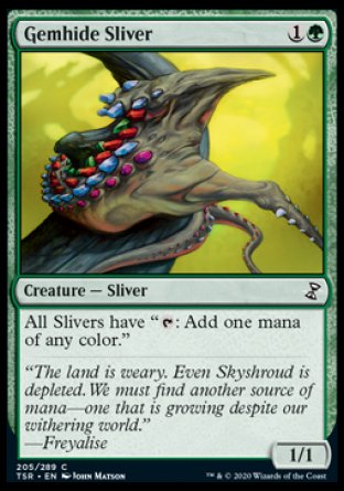 (205/289) Magic The Gathering Time Spiral Remastered Single: Gemhide Sliver  Common