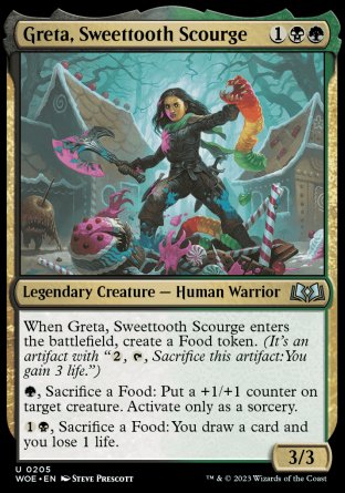 (205) Magic The Gathering Wilds of Eldraine Single: Greta, Sweettooth Scourge  Uncommon