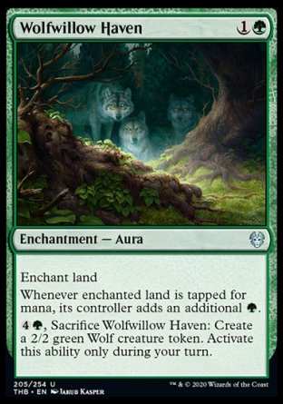 (205/254) Magic The Gathering Theros Beyond Death Single: Wolfwillow Haven Holo Uncommon
