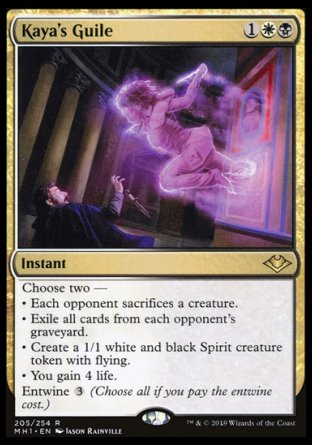 (205/254) Magic The Gathering Modern Horizons Single: Kaya's Guile  Rare