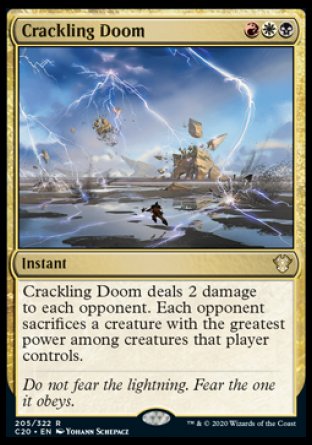 (205/322) Magic The Gathering Commander: Ikoria Single: Crackling Doom  Rare