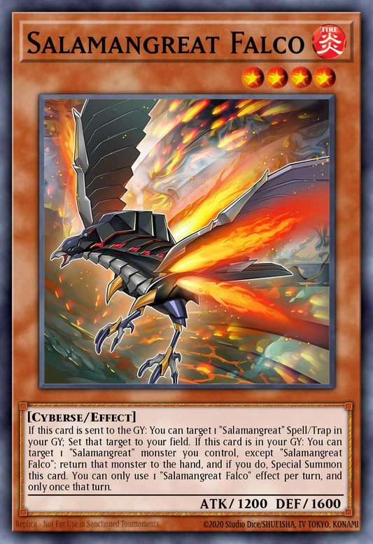 (155) YuGiOh TCG MP19: 2019 Gold Sarcophagus Tin Mega Pack Single: Salamangreat Falco  Common