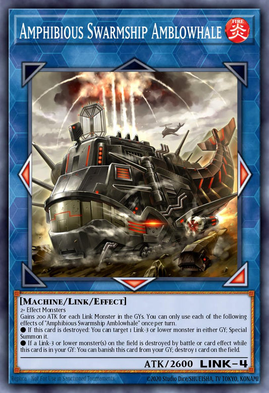(077) YuGiOh TCG RA04: Quarter Century Stampede Single: Amphibious Swarmship Amblowhale (V.6 - Collectors Rare)  Collectors Rare