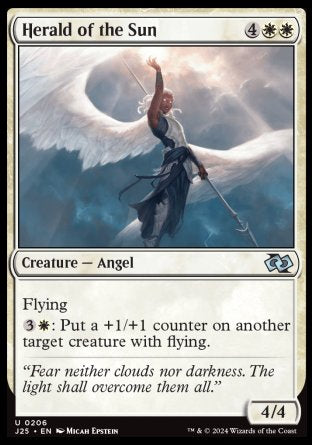 (206) Magic The Gathering Foundations Jumpstart Single: Herald of the Sun  Uncommon