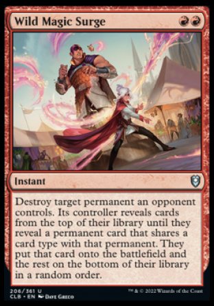 (206) Magic The Gathering Commander Legends: Battle for Baldur's Gate Single: Wild Magic Surge  Uncommon