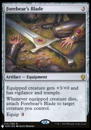(214) Magic The Gathering The List Single: Forebear's Blade  Rare