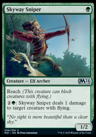 (206) Magic The Gathering Core 2021 Single: Skyway Sniper Holo Uncommon