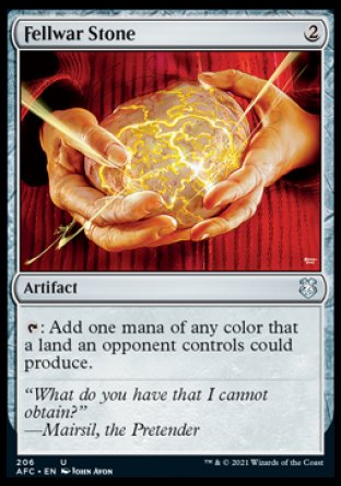 (206) Magic The Gathering Commander: Adventures in the Forgotten Realms Single: Fellwar Stone  Uncommon