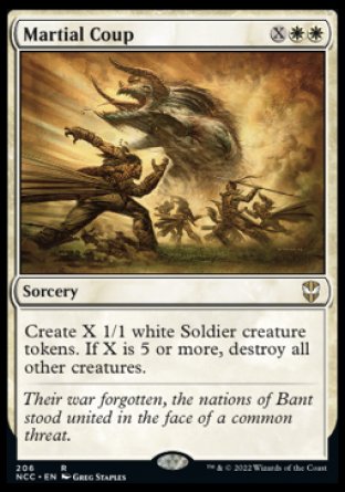 (206) Magic The Gathering Commander: Streets of New Capenna Single: Martial Coup  Rare