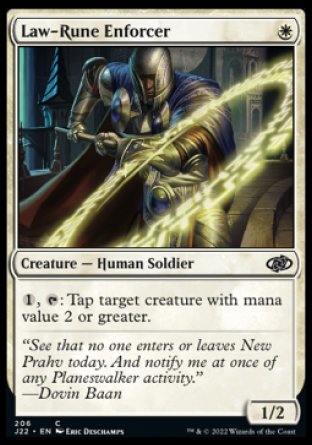 (206) Magic The Gathering Jumpstart 2022 Single: Law-Rune Enforcer  Common