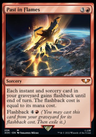 (206) Magic The Gathering Universes Beyond: Warhammer 40000 Single: Past in Flames  Mythic