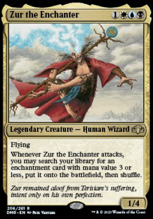 (206) Magic The Gathering Dominaria Remastered Single: Zur the Enchanter Holo Rare