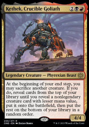 (206) Magic The Gathering Phyrexia: All Will Be One Single: Kethek, Crucible Goliath  Rare
