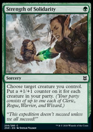 (206/280) Magic The Gathering Zendikar Rising Single: Strength of Solidarity Holo Common