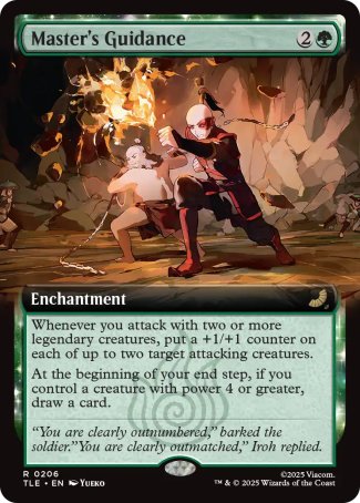 (206) Magic The Gathering Magic: The Gathering | Avatar: The Last Airbender: Eternal Single: Master's Guidance (V.2) Holo Rare