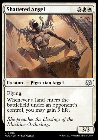 (206) Magic The Gathering Commander: March of the Machine Single: Shattered Angel  Uncommon